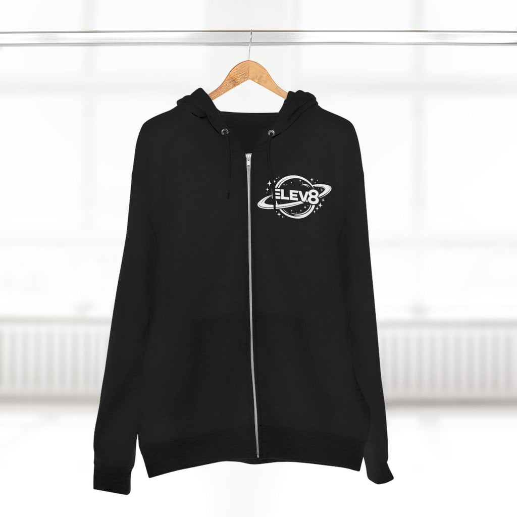 ELEV8 Planet Zip Hoodie — Graphic Zip-Up Hoodie with Planet Logo