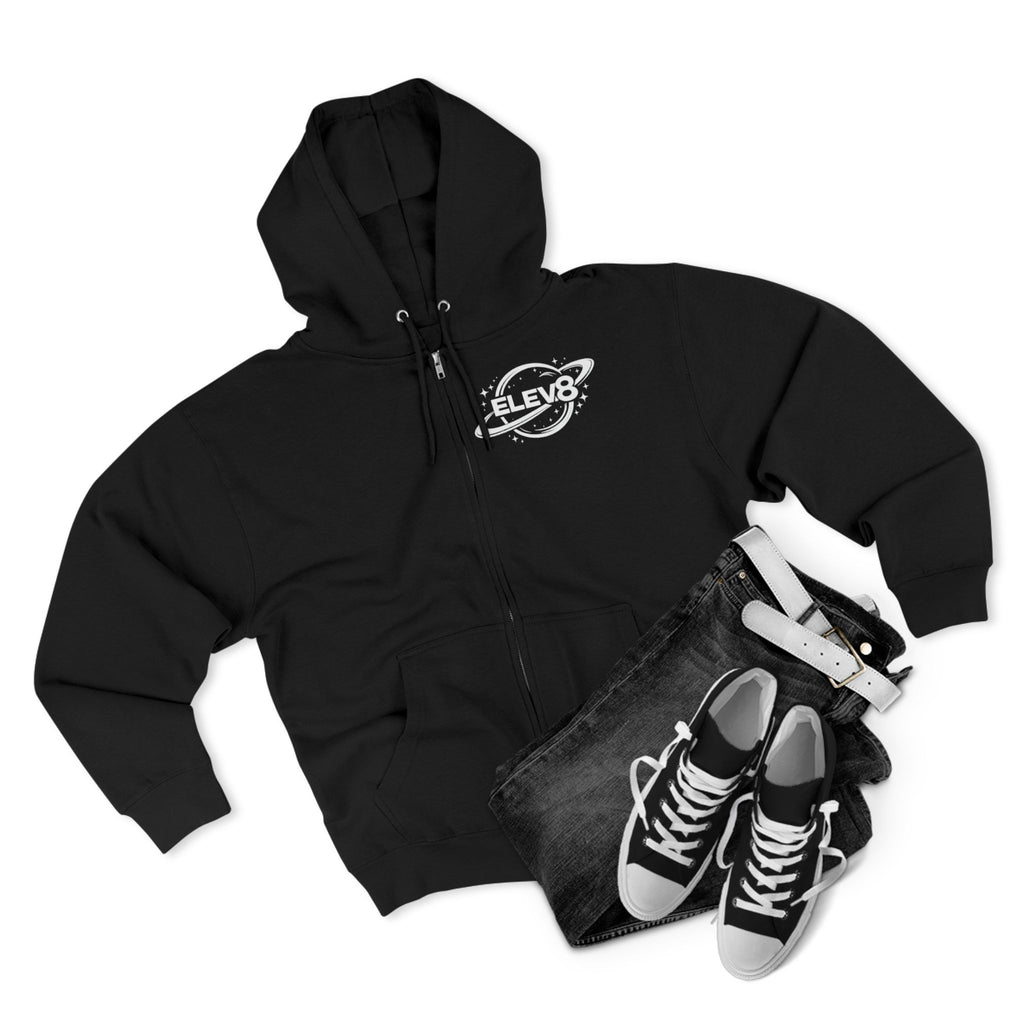 ELEV8 Planet Zip Hoodie — Graphic Zip-Up Hoodie with Planet Logo