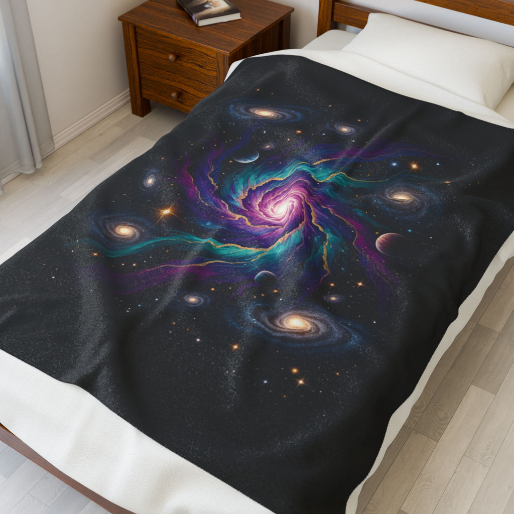 Velveteen Nebula Plush Blanket